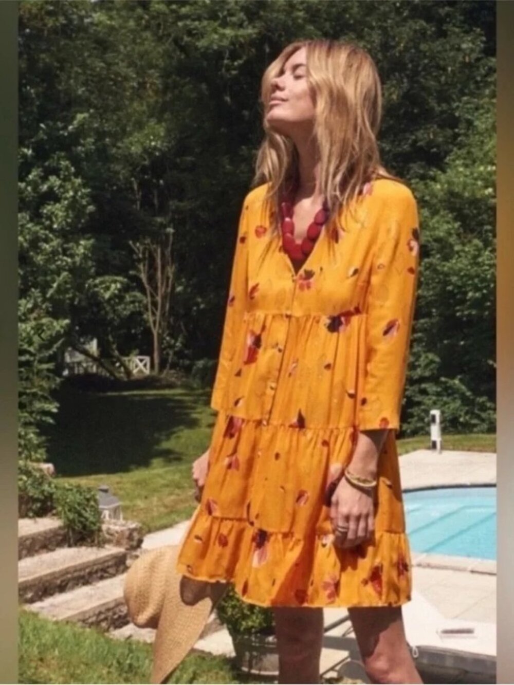 Sezane Aure Silk Floral Dress in Size US 4 (FR Size 36)